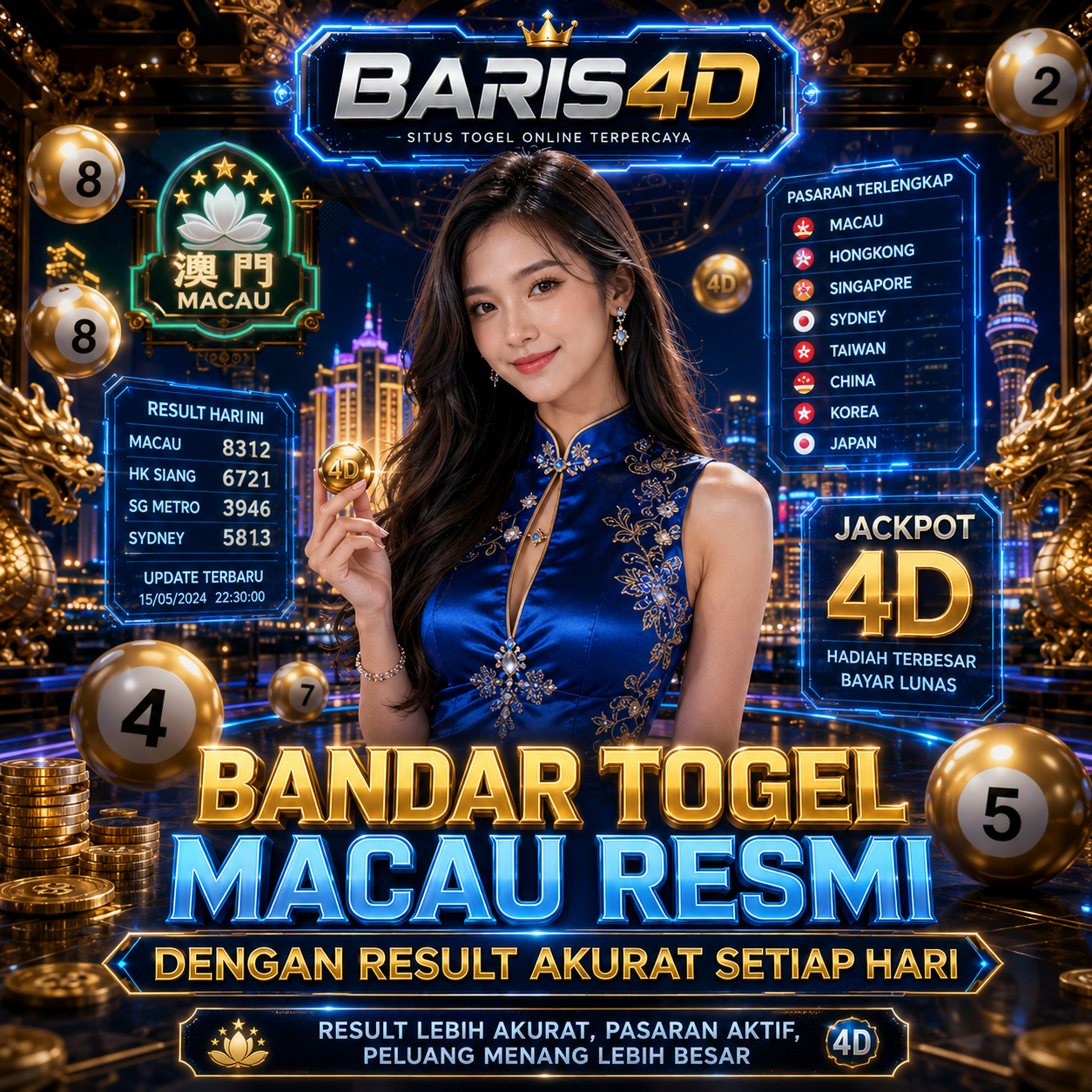 BARIS4D : Bandar Togel Macau Resmi dengan Result Akurat Setiap Hari